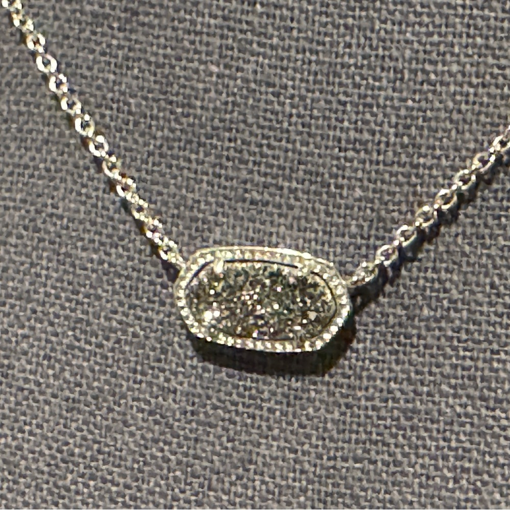 Kendra Scott Silver Hexagonal Crystal Necklace - image 2